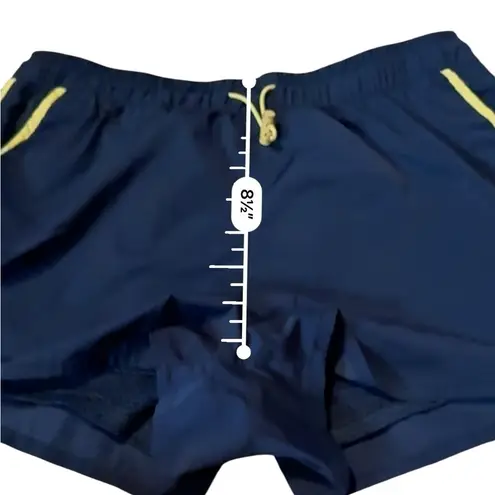 Hunter for Target Activewear Shorts Women’s Size Small Navy Yellow Side Zip Blue