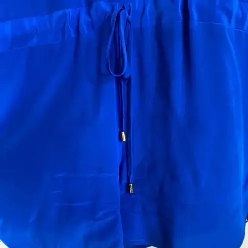 Karina Grimaldi Paolo Romper Cobalt Royal Blue Silk Size Small Lace Revolve