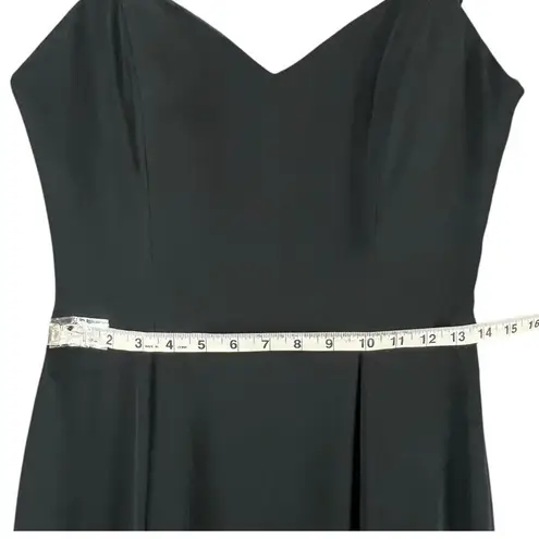 Lillie Rubin Maxi Dress Womens 8 Black Embroidered Beaded Evening Gown Formal