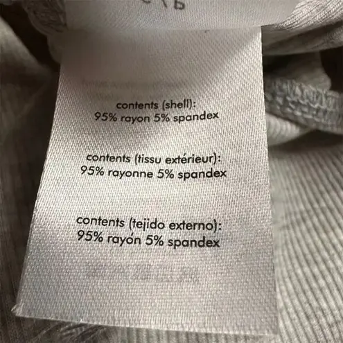 We Wore What NWT Longsleeve Crewneck Henley Bodysuit Buttons XXS Heather Grey