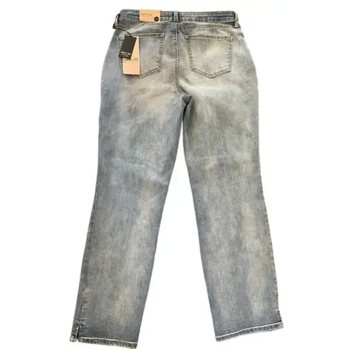 NYDJ NWT Curves 360ā Slim Straight Ankle Jeans w/ Side Slits Light Wash Size 8