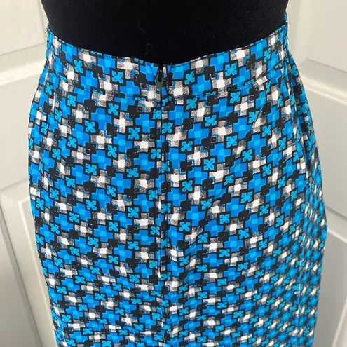 Sag Harbor Y2k Blue Geometric Patterned Maxi Skirt.