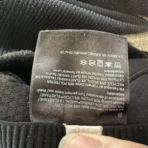 Lululemon 8 Brushed Softstreme Ribbed Flared Pant 32.5" Zip Ankle W5EUBS Workout Black Size 28