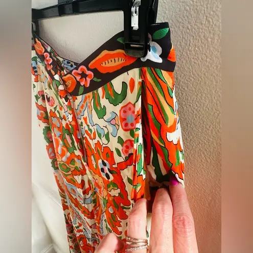 Ba&sh  Milou Bright Festive Pants Size M Floral Colorful Satin Viscose Msrp $295 - Image 7