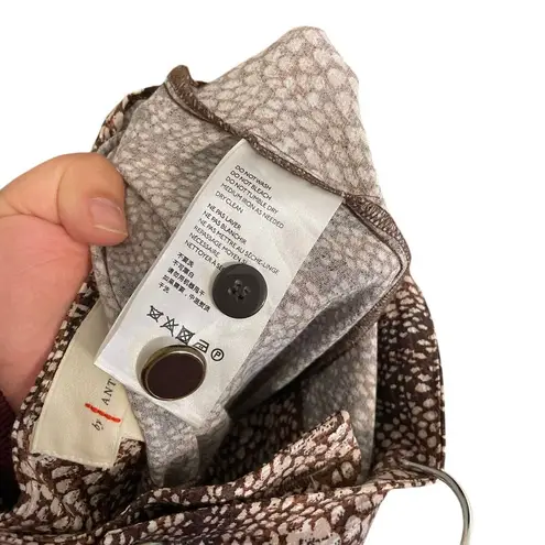 Anthropologie  NWOT Snake Print Skirted Brown Tan Wide-Leg Pants Size 4