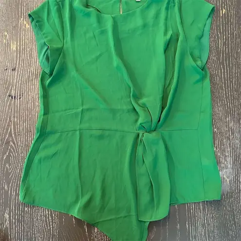 Monday Fun Women's Green Twist Front Tie Waist T