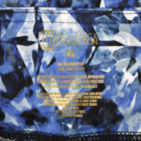 Balance Collection Balance Collection Womens XL Bike Shorts Black Blue White Pull On Activewear