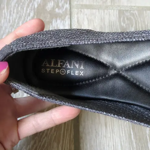 Tammi Knit Flats | Alfani Silver Knit Step N Flex Flats