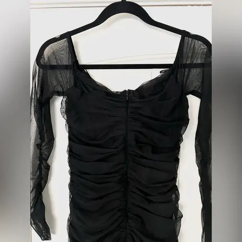 Endless Rose NWT Mesh Off the Shoulder Dress in Black