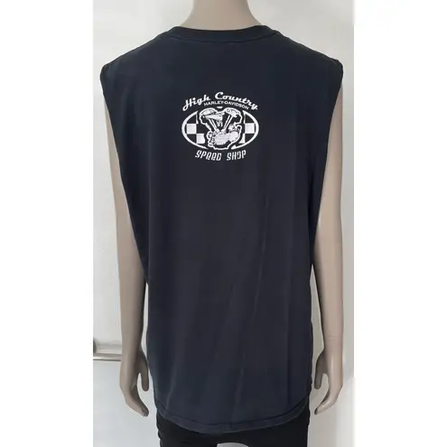 High Country Vintage Bike & Car Show Cut Off Tank Top Black Size M