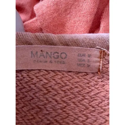 Mango  size small crewneck distressed revolve pullover sweatshirt burnt orange