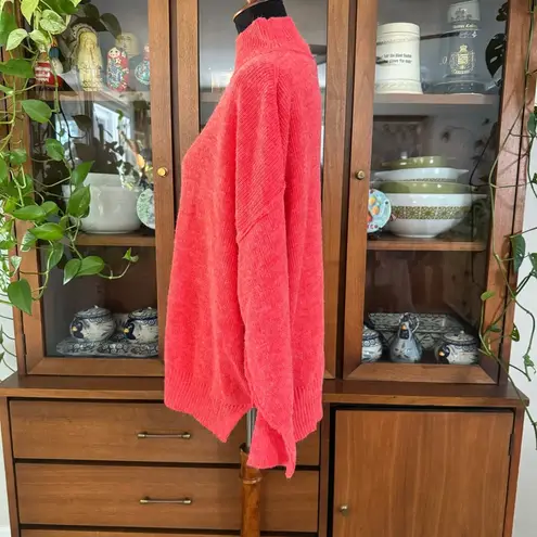 NWT La Miel Watermelon Mockneck Sweater Pink Size L