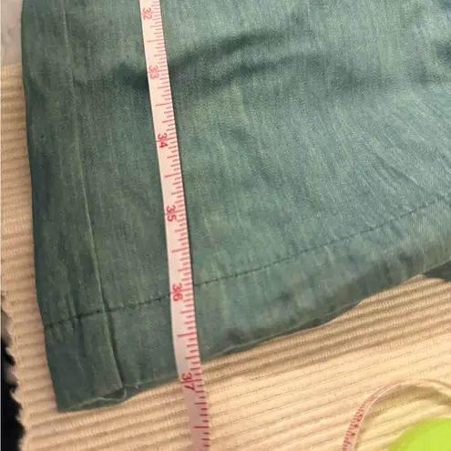 Highlight Sage Green Linen Paperbag Waist Cropped Wide