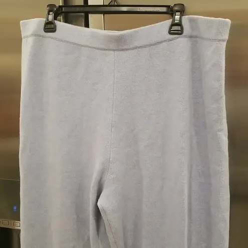St. John ππ Wool Blend Pants Elasticized Waist Periwinkle Melange Blue XL NWOT