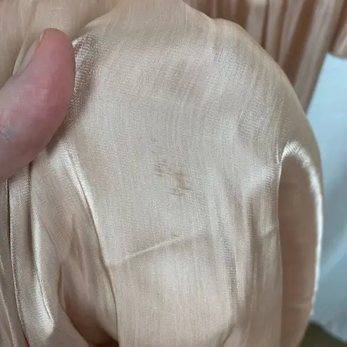 Cinq à Sept Cinq A Sept Champagne Beige Nina Tiered Satin Midi Dress Sz.8 NWT