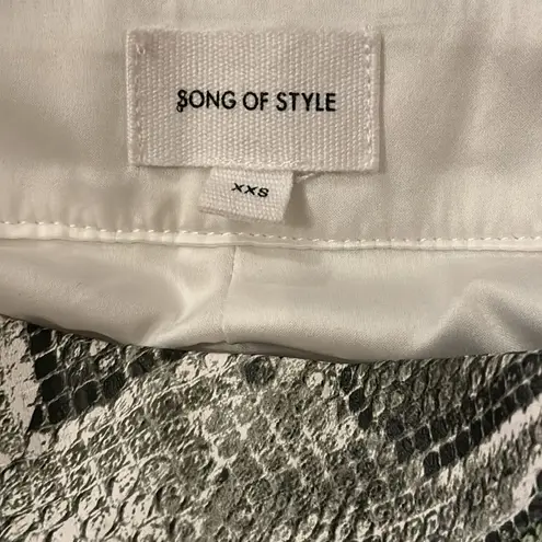 NWOT Song Of Style REVOLVE Maud Snake Print Faux Leather High Rise Pants Green Size XXS