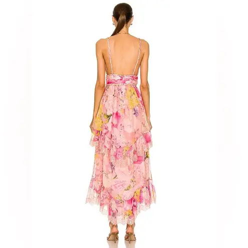 Rococo Sand x Revolve Leona Low Back Maxi Dress in Peach/Pink Floral Size L NWT Pink Size L