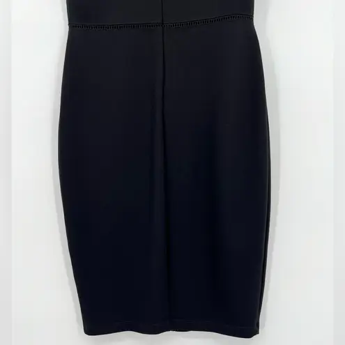 Bailey44 Sheath Midi Dress Sleeveless Cut Outs Zipper Lined Black Size Medium