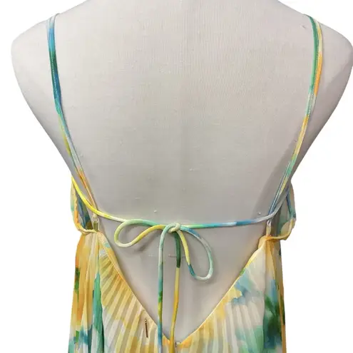 MISA Los Angeles Galeta Sleeveless Maxi Dress in Citron Water Color Size XS NWT