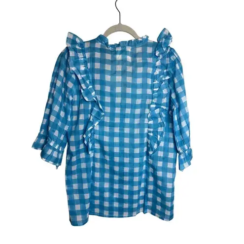 SZ Blockprints Hartley Top in Cornflower Blue Gingham NWT Sz. S