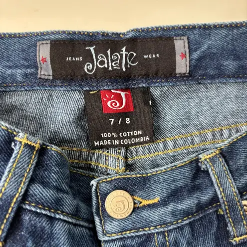 NWT VTG Y2K Jeans Artsy Boho Patchwork Retro Deadstock Mid Rise Size 7/8 Hippie Blue Size M