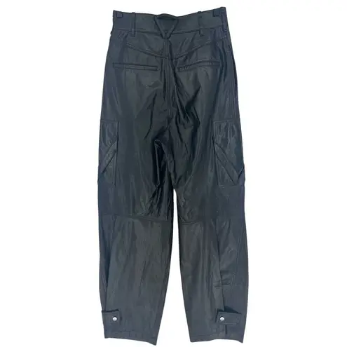 Bottega Veneta Tapered Leather Cargo Pants in Black