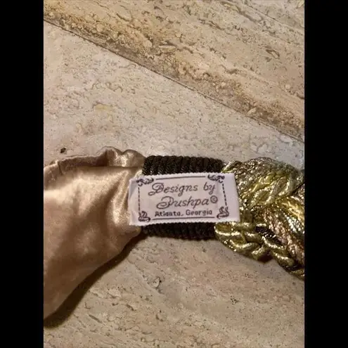 Pushpa Of Georgia Designer Belt Beaded Tassel 38” Adj Hook Loop‎ Elephant? Gold - Image 3