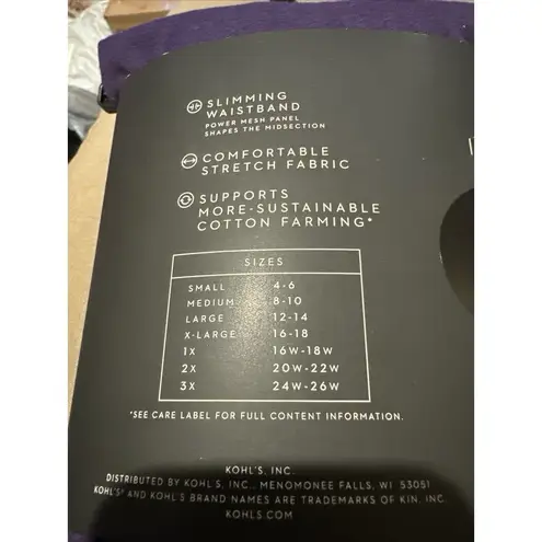 Simply Vera Vera Wang Nita Plum Live-In Shaping High Rise Leggings - Size 3X NWT