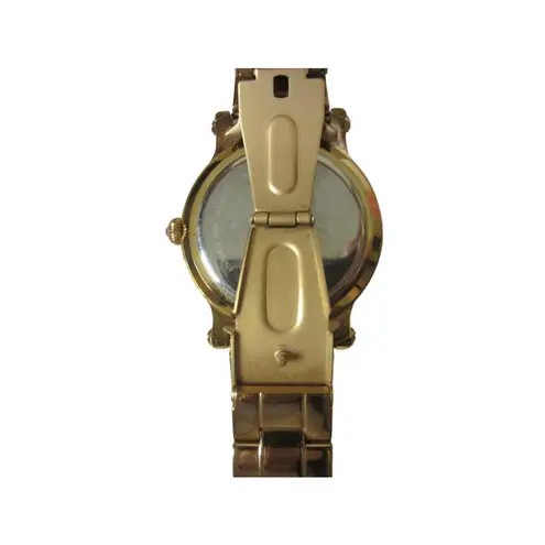 Betsey Johnson  Gold Watch Band With White Face One Size