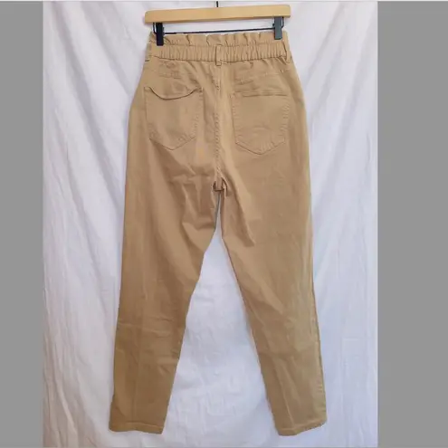 Reserved Tan High Waisted Paperbag Ankle Length Casual Pants EUR 36