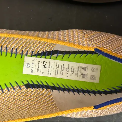 Rothy's The Flat Dandelion Triple Stitch Yellow Size 7