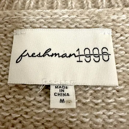 Freshman 1996 Cardigan Sweater Tan Size M