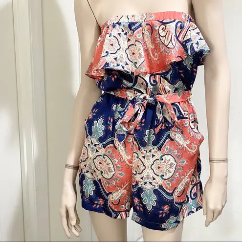 MP Metropark Ruffle Tube Strapless Romper S