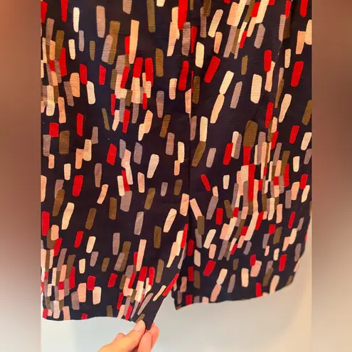 Boden Confetti Navy Colorful Multicolor Pencil Skirt | US 8L Blue Size undefined
