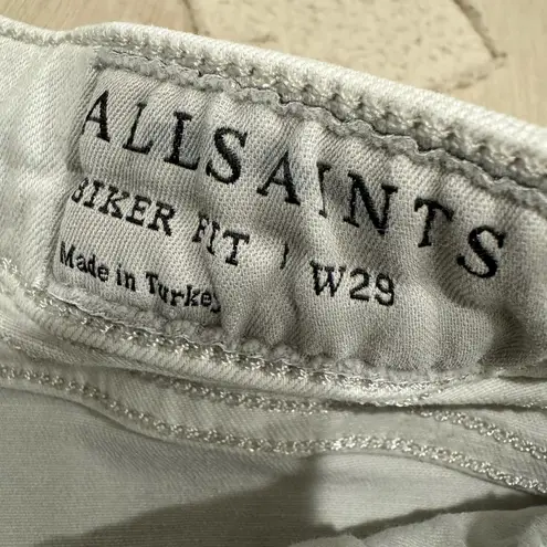 ALL SAINTS Biker Moto Skinny Jeans in Dive, Size 29 - EUC!