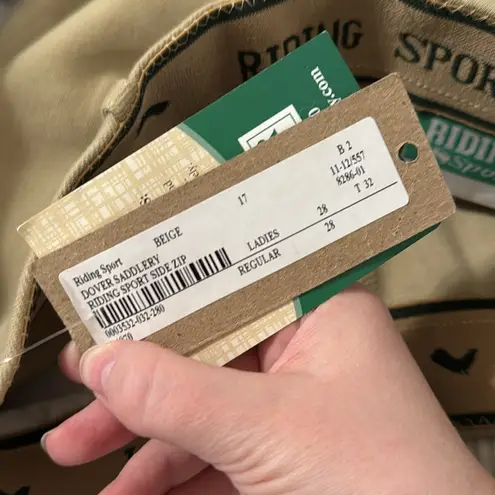 Dover Saddlery Riding Sport Cotton Stretch Beige Knee