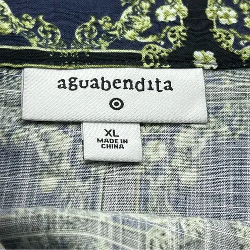 Agua Bendita x Target Dress Womens Size XL Blue Dainty Mini Floral Tile Print