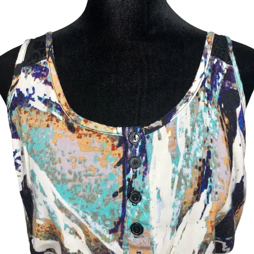 Bjewel Abstract Print Sleeveless Romper