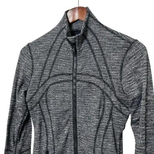 Lululemon Define Jacket Women's Size 6 Luon Black Heathered Variegated Knit