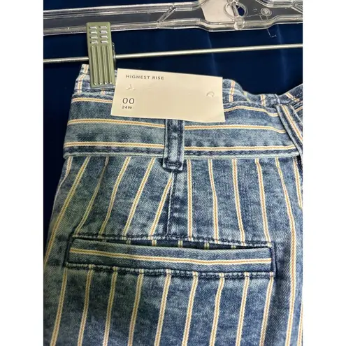 NWT American Eagle women junior teen denim short shorts with belt size 00 Blue