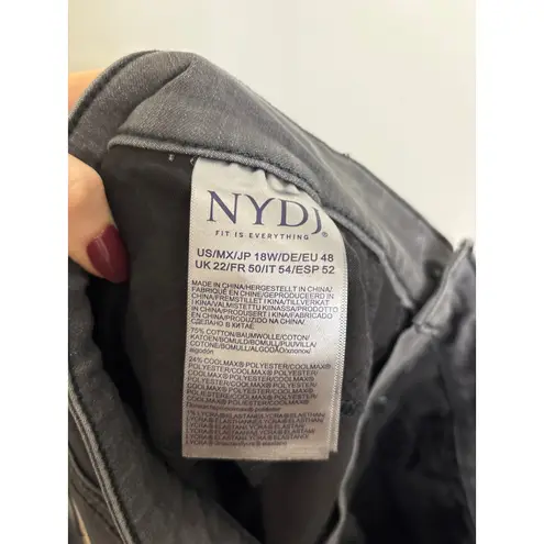 NYDJ Ellison Jeans Womens 18W Destiny Gray Straight Leg High Rise Lift Tuck NWT