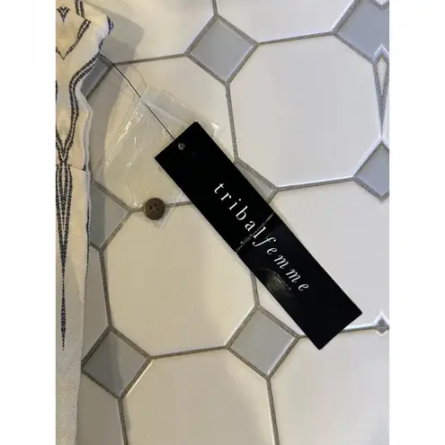 NWT Tribal Femme Petite Small Cream Striped Jumpsuit Tan Size undefined