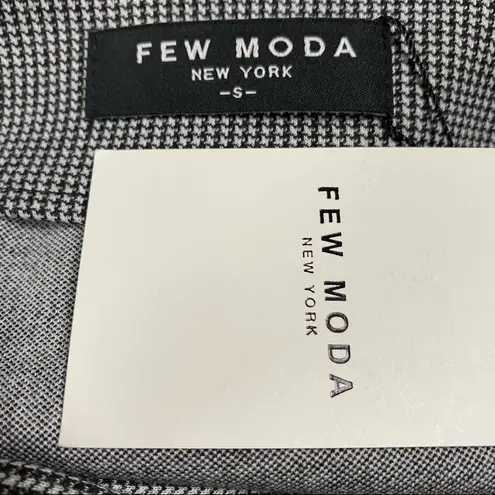 Few Moda Tie Front Grey Houndstooth Belted Pencil Skirt Size S