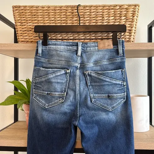 BKE Parker High Rise Distressed Ankle Skinny Jeans, 25