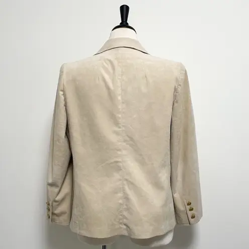 Abe Schrader Vintage Faux Suede Beige Button Gold Size 12