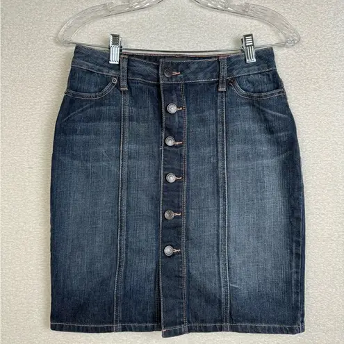 Banana Republic  Zip/Button Denim Skirt Size 0