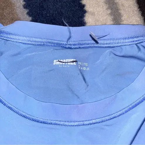Aerie  Smoothez Blue Crop Top