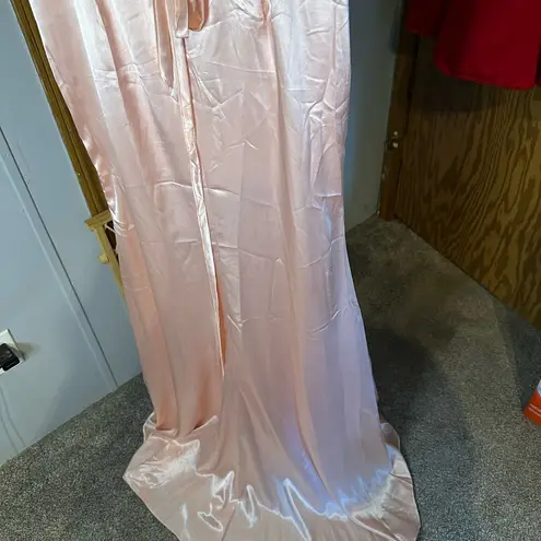 Elegant Pink Evening Gown Size 12
