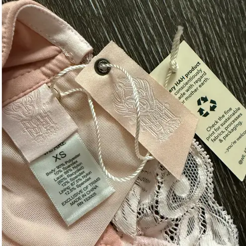 We Are HAH Women's Lace Lounge Bralette Copper Rose Wireless Soft NWT Floral XS Pink - Image 5