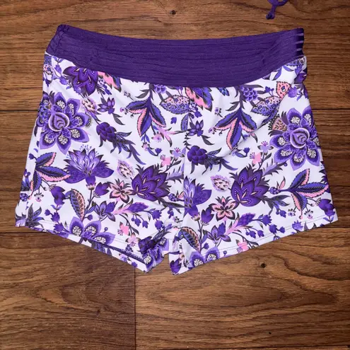 Purple tankini and short swim suit set halter top Size M